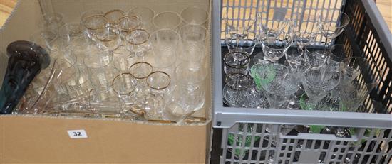 A collection of drinking glasses and vases